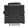 Lexicon Cranley Traditional Faux Leather Reclining Chair in Black