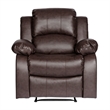 Lexicon Cranley Traditional Faux Leather Reclining Chair in Brown