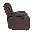 Lexicon Cranley Traditional Faux Leather Reclining Chair in Brown