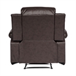 Lexicon Cranley Traditional Faux Leather Reclining Chair in Brown