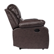 Lexicon Cranley Traditional Faux Leather Double Reclining Loveseat in Brown