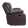 Lexicon Cranley Traditional Faux Leather Double Reclining Sofa in Brown