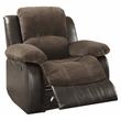 Lexicon Cranley Traditional Microfiber Reclining Chair in Chocolate