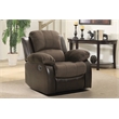 Lexicon Cranley Traditional Microfiber Reclining Chair in Chocolate