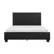 Lexicon Lorenzi Contemporary Wood and Faux Leather Eastern King Bed in Black