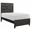 Lexicon Davi Modern Wood Grain on Melamine Veneer Twin Bed in Gray