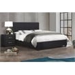 Lexicon Lorenzi Contemporary Wood and Faux Leather California King Bed in Black