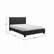 Lexicon Lorenzi Contemporary Wood and Faux Leather Queen Bed in Black