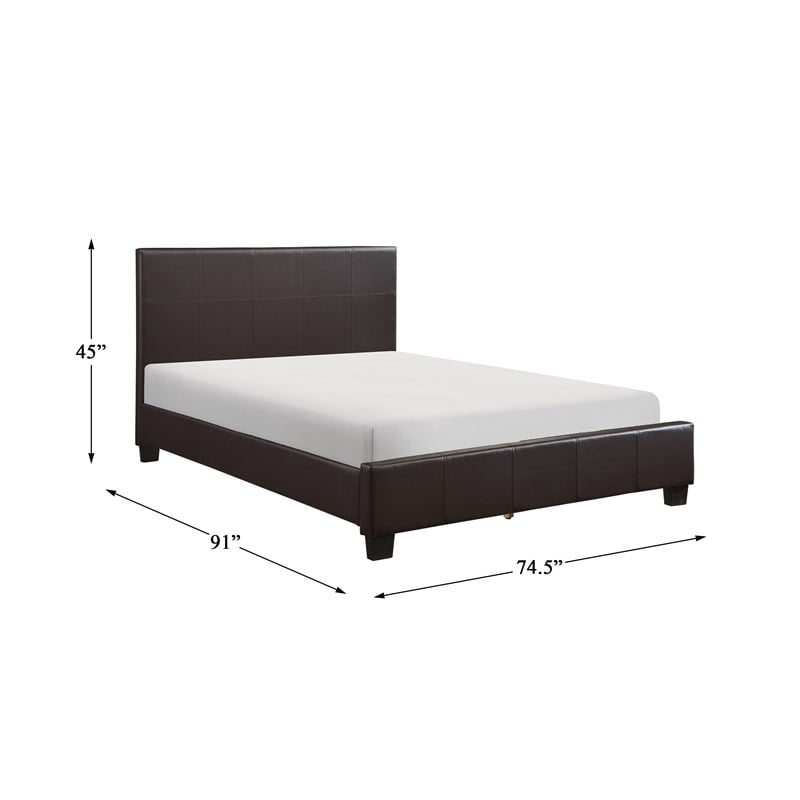Lexicon Lorenzi Contemporary Wood California King Bed in Dark Brown