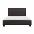 Lexicon Lorenzi Contemporary Wood and Faux Leather Queen Bed in Dark Brown