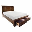 Lexicon Cumberland 2 Drawers Wood Eastern King Sleigh Bed in Brown Cherry