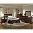 Lexicon Cumberland 2 Drawers Wood Eastern King Sleigh Bed in Brown Cherry