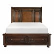 Lexicon Cumberland 2 Drawers Wood Eastern King Sleigh Bed in Brown Cherry
