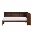 Lexicon Rowe 5-Shelf Transitional Wood Twin Bookcase Corner Bed in Dark Cherry