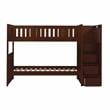 Lexicon Rowe Reversible Step Storage Wood Bunk Bed in Dark Cherry