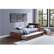 Lexicon Rowe Wood Twin Bookcase Bed with Twin Trundle in Dark Cherry