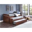Lexicon Rowe Transitional Wood Twin/ Twin Bed with Twin Trundle in Dark Cherry