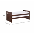 Lexicon Rowe Transitional Wood Twin/ Twin Bed in Dark Cherry