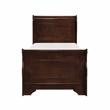 Lexicon Abbeville Traditional Wood Twin Sleigh Bed in Brown Cherry