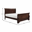 Lexicon Abbeville Traditional Wood Full Sleigh Bed in Brown Cherry