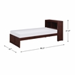 Lexicon Rowe Transitional Wood Twin Bookcase Bed in Dark Cherry