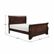 Lexicon Abbeville Traditional Wood California King Sleigh Bed in Brown Cherry