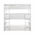 Lexicon Galen Transitional Wood Triple Twin Bunk Bed in White