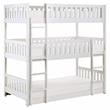 Lexicon Galen Transitional Wood Triple Twin Bunk Bed in White