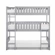 Lexicon Orion Transitional Wood Triple Twin Bunk Bed in Gray