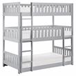 Lexicon Orion Transitional Wood Triple Twin Bunk Bed in Gray