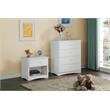 Lexicon Galen 1-Drawer Transitional Wood Nightstand in White