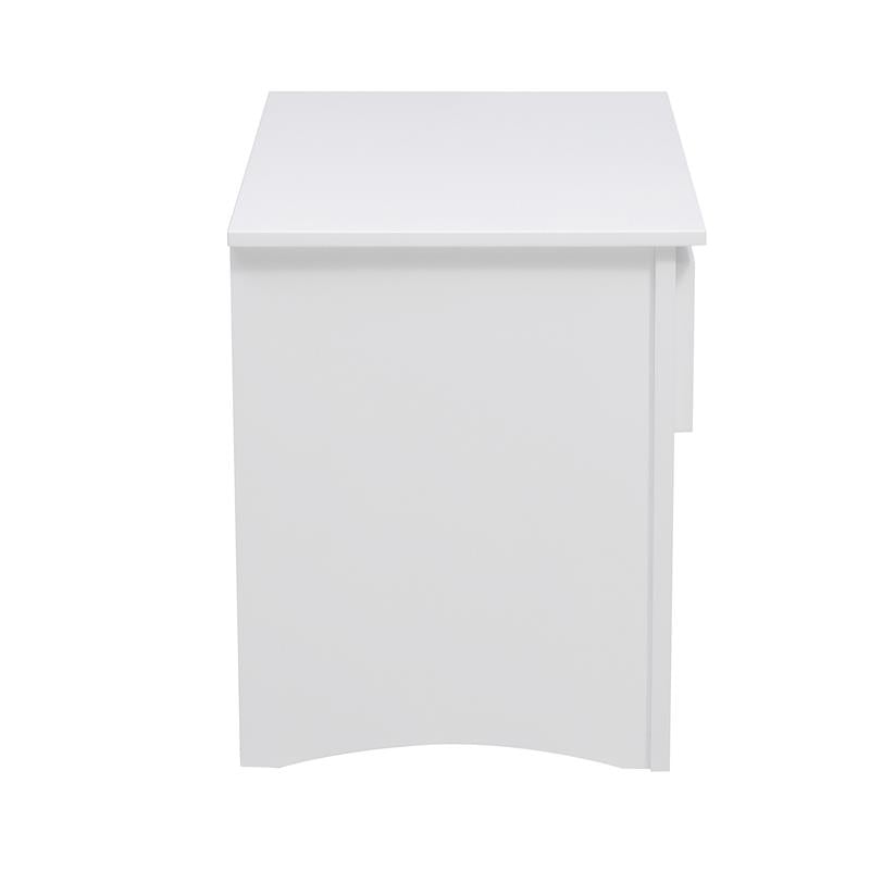 Lexicon Galen 1-Drawer Transitional Wood Nightstand in White