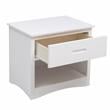 Lexicon Galen 1-Drawer Transitional Wood Nightstand in White