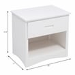 Lexicon Galen 1-Drawer Transitional Wood Nightstand in White