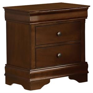 lexicon abbeville 3-drawers traditional wood nightstand in brown cherry