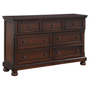 lexicon cumberland 8-drawers traditional wood dresser in brown cherry