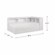 Lexicon Galen 5-Shelf Wood Twin Bookcase Corner Bed with Twin Trundle in White