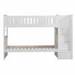 Lexicon Galen Reversible Step Storage Wood Bunk Bed in White