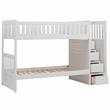 Lexicon Galen Reversible Step Storage Wood Bunk Bed in White