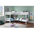 Lexicon Galen Transitional Wood Corner Twin Bunk Bed in White