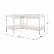 Lexicon Galen Transitional Wood Corner Twin Bunk Bed in White