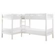 Lexicon Galen Transitional Wood Corner Twin Bunk Bed in White