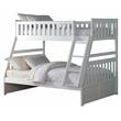 Lexicon Galen Transitional Wood Twin over Full Bunk Bed in White
