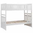 Lexicon Galen Transitional Wood Twin over Twin Bunk Bed in White