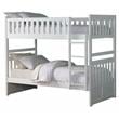 Lexicon Galen Transitional Wood Twin over Twin Bunk Bed in White