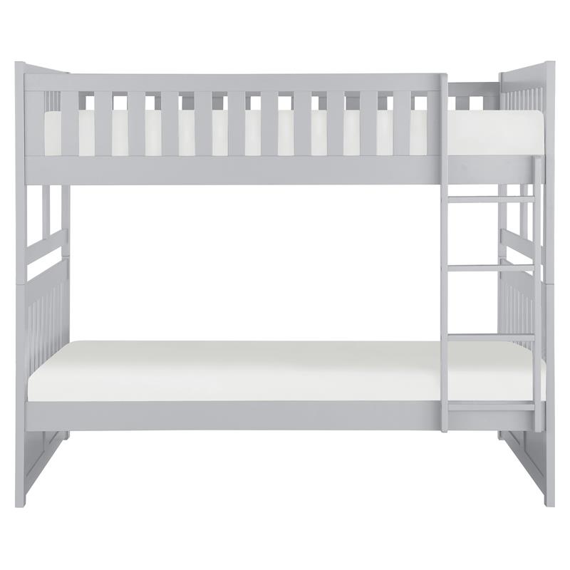 Lexicon Orion Transitional Wood Full over Full Bunk Bed in Gray