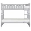 Lexicon Orion Transitional Wood Full over Full Bunk Bed in Gray