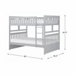 Lexicon Orion Transitional Wood Full over Full Bunk Bed in Gray