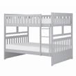 Lexicon Orion Transitional Wood Full over Full Bunk Bed in Gray