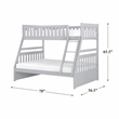 Lexicon Orion Transitional Wood Twin over Full Bunk Bed in Gray